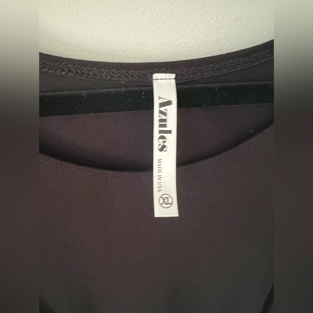 Azules Black Ruffle Hem Tunic Top - Picture 3 of 4